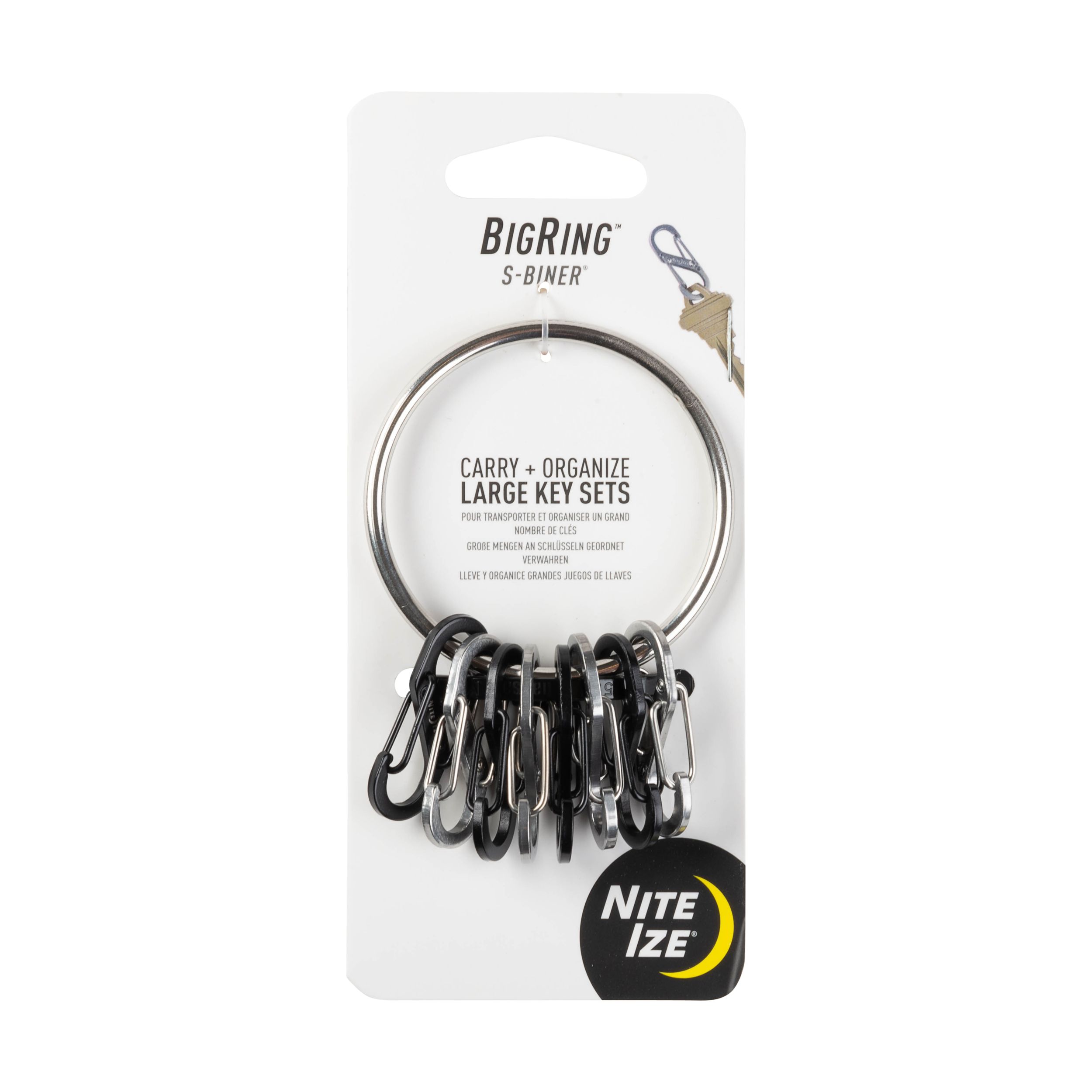 S-Biner BigRing en acier pour hommes, Nite Ize Front_Flat