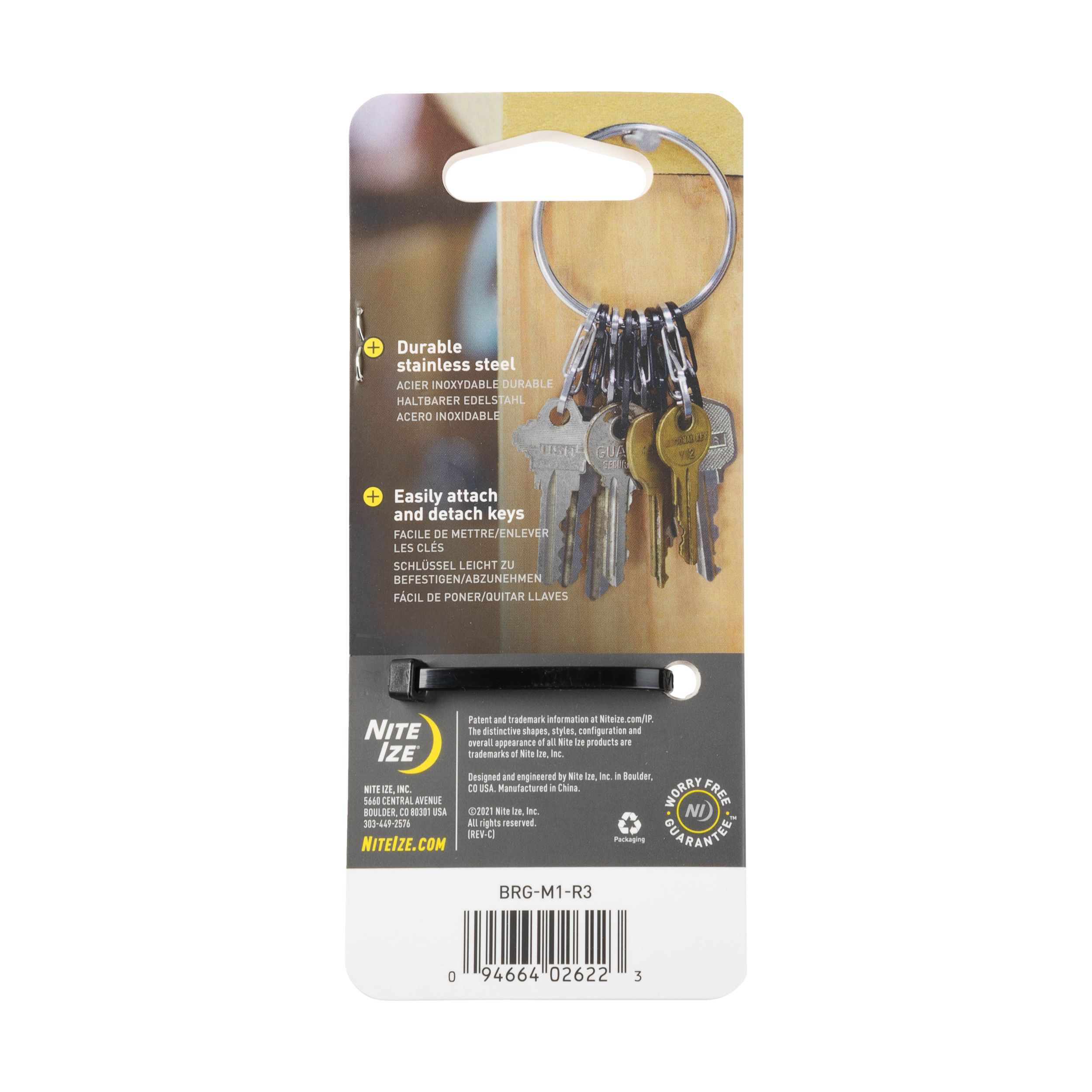 S-Biner BigRing en acier pour hommes, Nite Ize Back_Flat