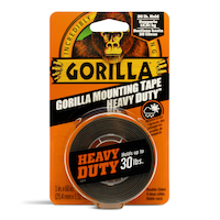 Ruban adhésif de montage Gorilla Glue, jusqu'à 30 lb Front_Flat