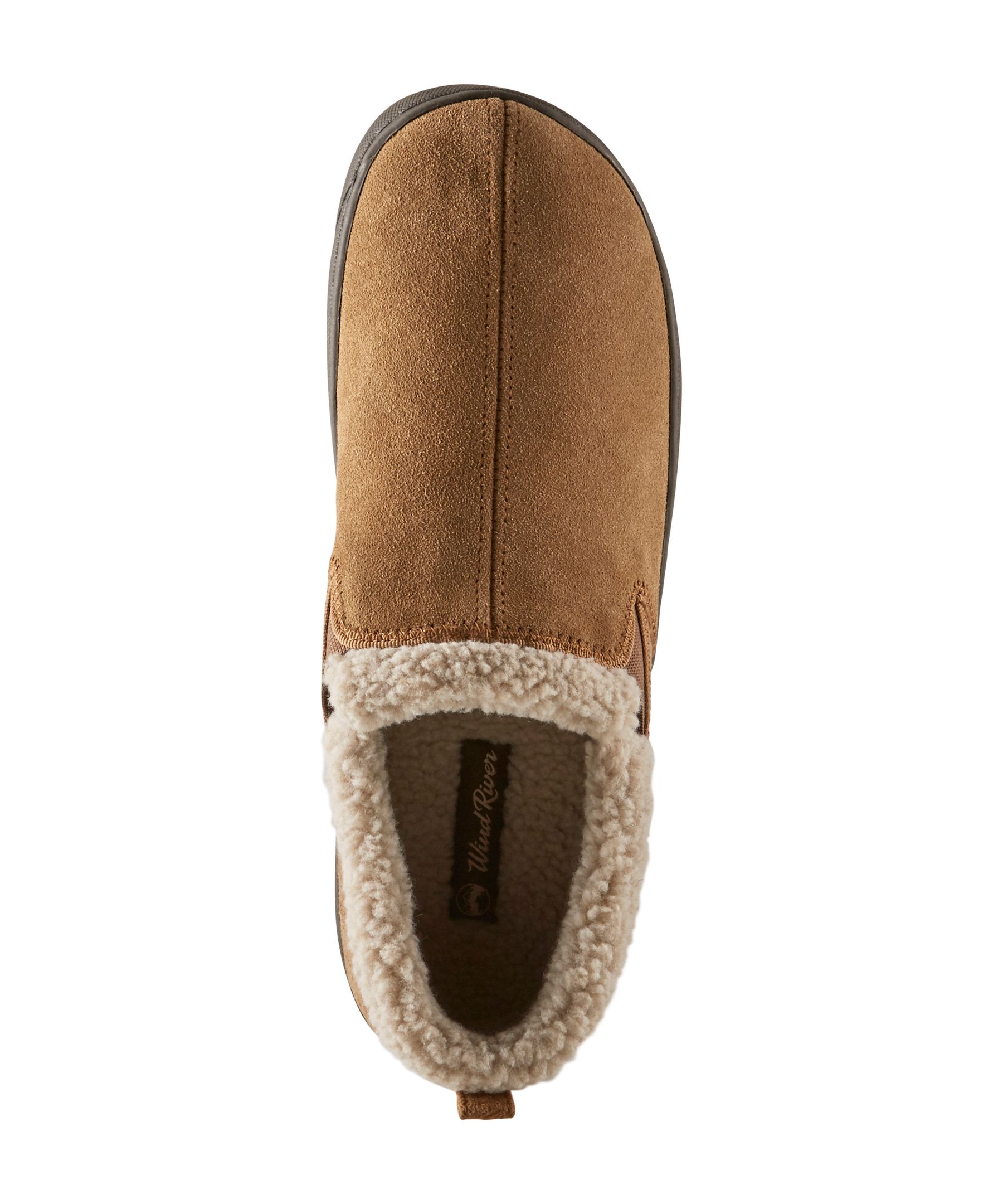 WindRiver Men s Suede Slippers With Berber Lining