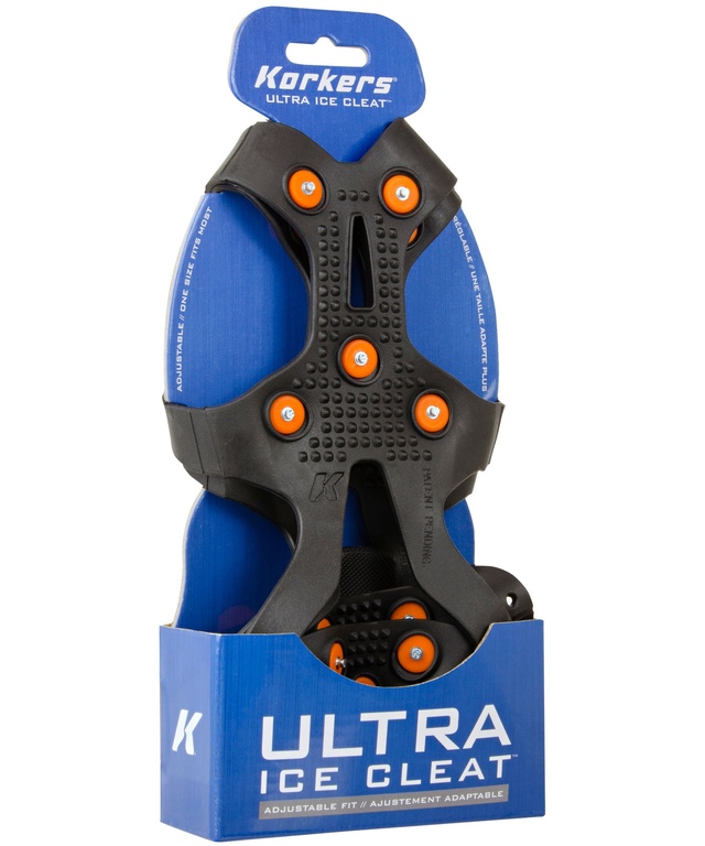 Crampons à glace réglables Korkers, Ultra Ice Cleat Front_Angled_Right