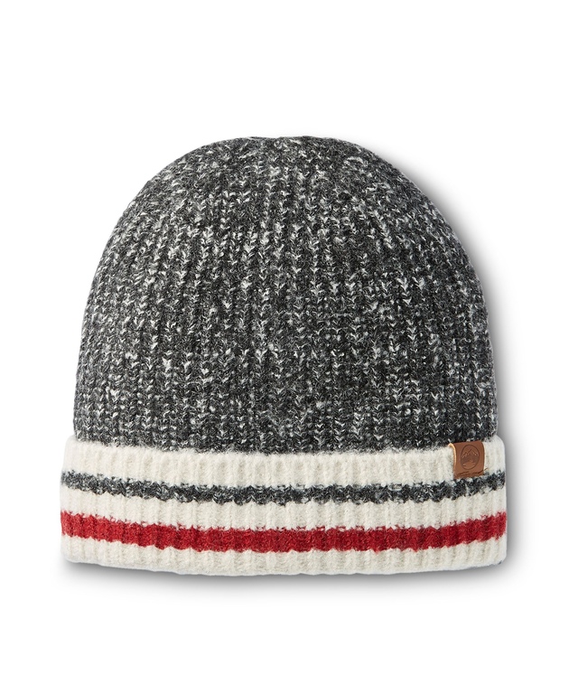 WindRiver Men's Heritage Wool Striped Cuff Toque Front_Flat