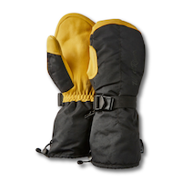 WindRiver Men's HYPER-DRI Waterproof and T-MAX HEAT Deer Skin Gauntlet Gloves - Gold Black Composite_or_Mixed