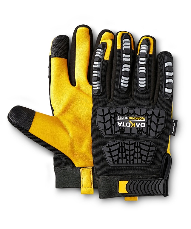 Gants résistants aux chocs, résistants à l'eau et compatibles avec écrans tactiles, Dakota Workpro Series
