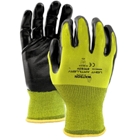 John Watson Men's Hi-Vis Nitrile Coated Polyester Gloves with Textured Grip 6 Pack Composite_or_Mixed