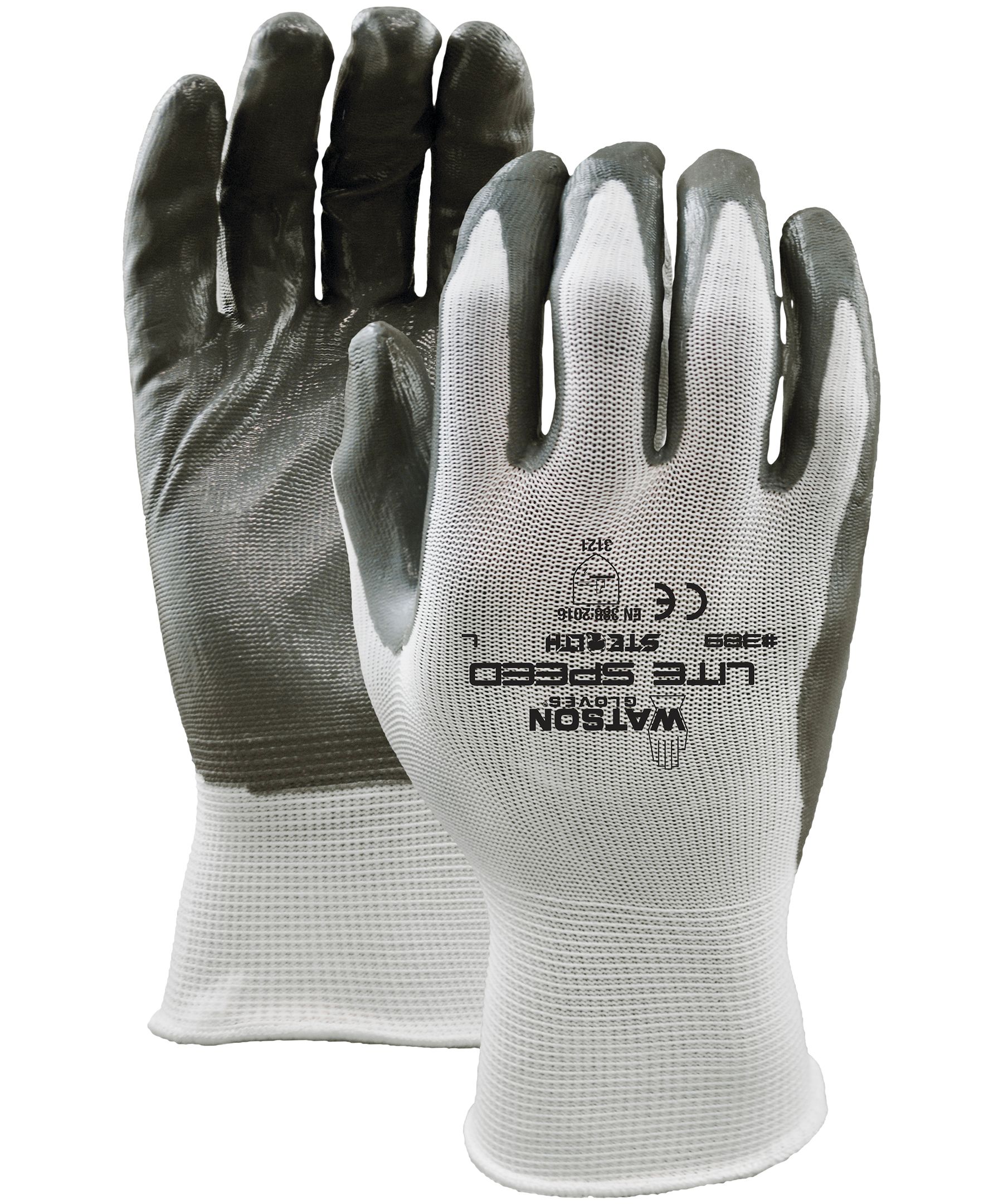 Gants en nylon recouvert de nitrile robustes au fini légèrement texturé, Watson Gloves, paquet de 12