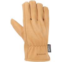 Carhartt Men's Synthetic Leather Driver Work Gloves - Carhartt Brown Back_Flat
