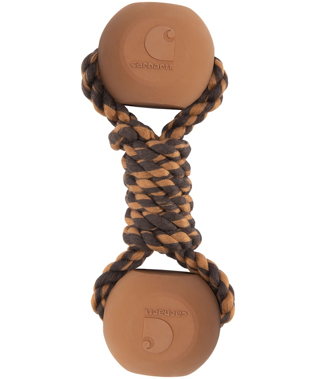 Carhartt Rope Bone Dog Chew - Carhartt Brown Front_Flat