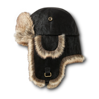 WindRiver Men's Faux Suede Aviator Hat with Ear Flaps Side_Left