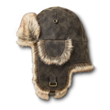 WindRiver Men's Faux Suede Aviator Hat with Ear Flaps Side_Left