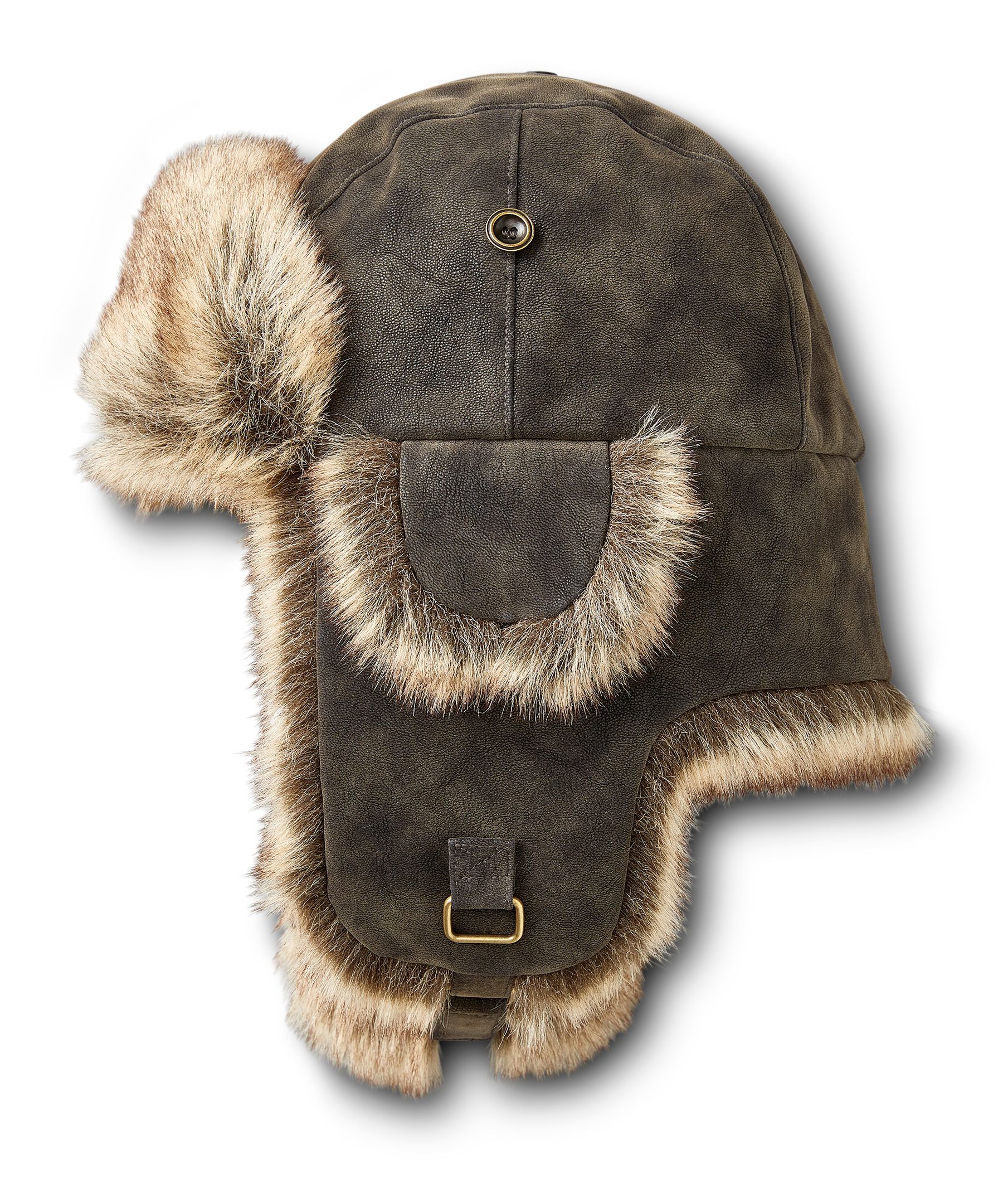 WindRiver Men's Faux Suede Aviator Hat with Ear Flaps Mark's