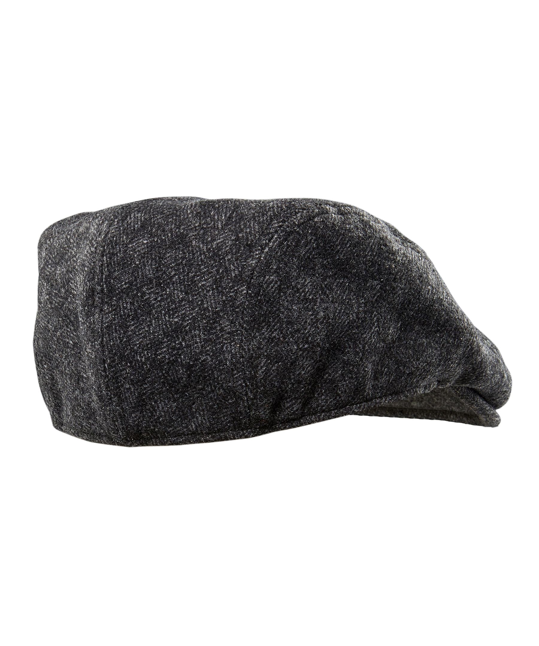 Casquette plate en mélange de tissu de laine cardée et de laine avec bandeau antisudation élastique, anthracite