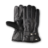 WindRiver Men's Goatskin Leather T-Max Insulated Gloves with Snaps - Black Composite_or_Mixed