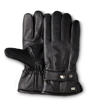 WindRiver Men's Goatskin Leather T-Max Insulated Gloves with Snaps - Black