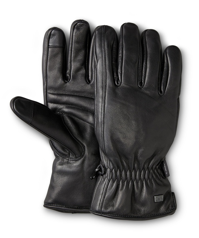 Gants en cuir de peau de chèvre avec isolant T-Max et boutons-pression pour hommes, WindRiver