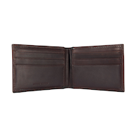 Carhartt Men's Oil Tan Leather Magnetic Money Clip with Front Pocket Wallet - Brown Front_Flat