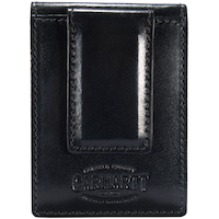 Portefeuille en cuir tanné poli robuste avec fentes pour six cartes et pochette frontale pour hommes, Carhartt, brun pâle Back_Flat