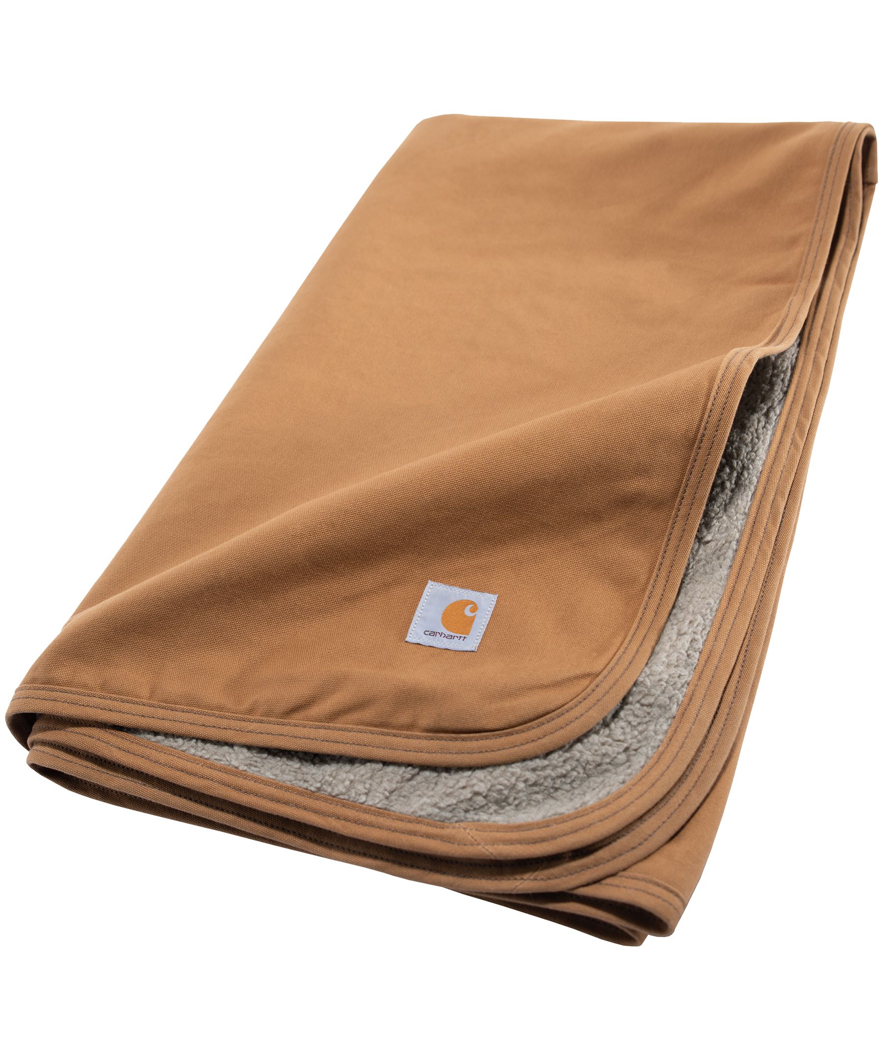 Carhartt Unisex Firm Duck Sherpa-Lined Water Repellent Blanket - Carhartt Brown