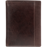 Mancini Leather Goods Men's Casablanca RFID Secure Vertical Wing Wallet