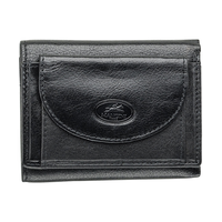Equestrian Portefeuille Rfid A Trois Volets Noir Front_Flat