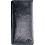 Mancini Leather Goods Men's Equestrian RFID Secure Breast Pocket Wallet Black Front_Flat