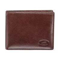Mancini Leather Goods Men's Equestrian RFID Secure Wallet with Removable Passcase Front_Flat