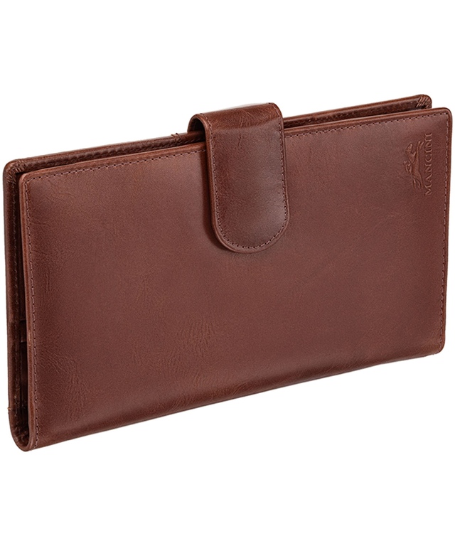 Mancini Leather Goods Unisex Casablanca RFID Secure Passport and Travel Organizer