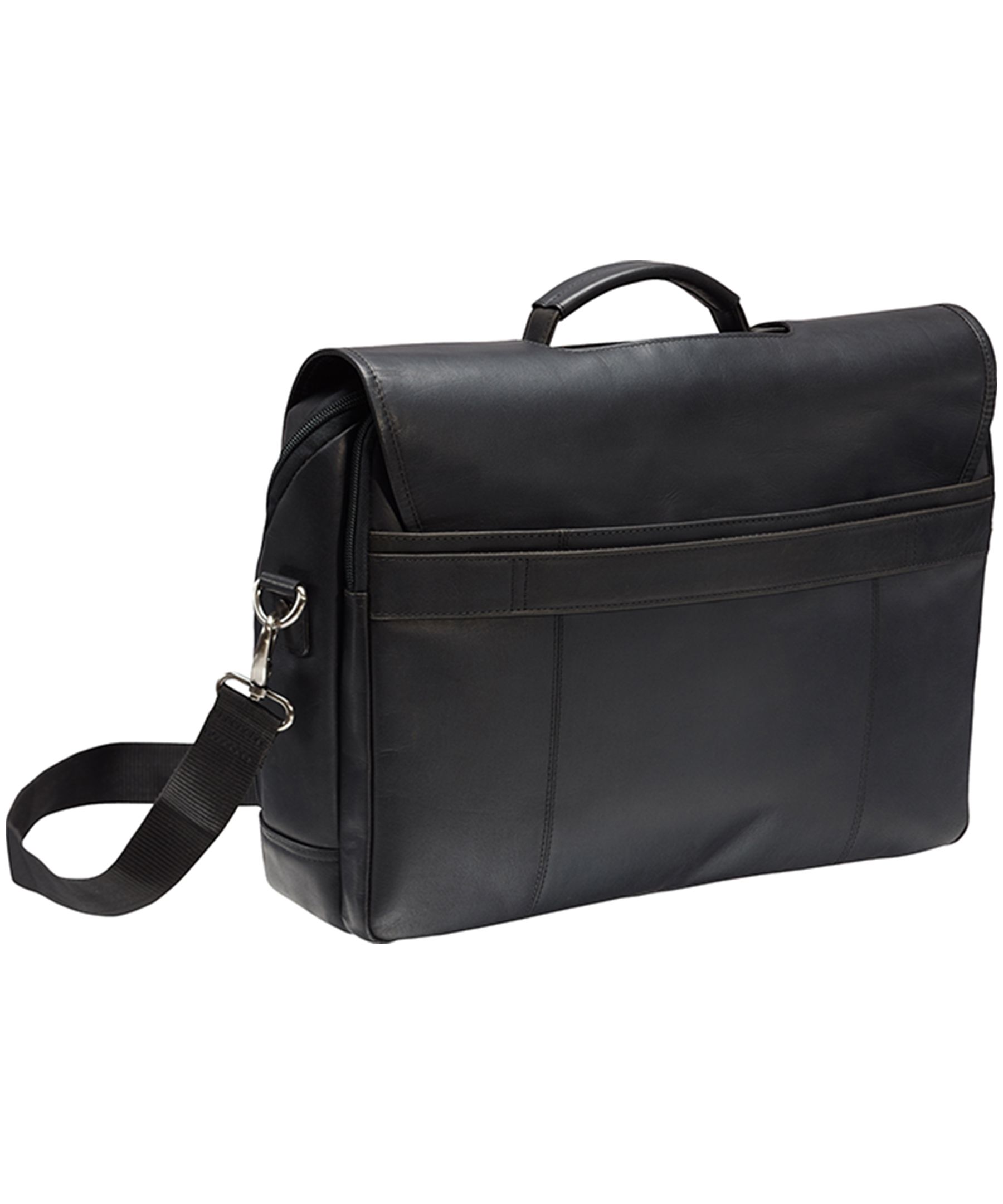 Mancini Leather Goods Men's Buffalo Business Briefcase Brown