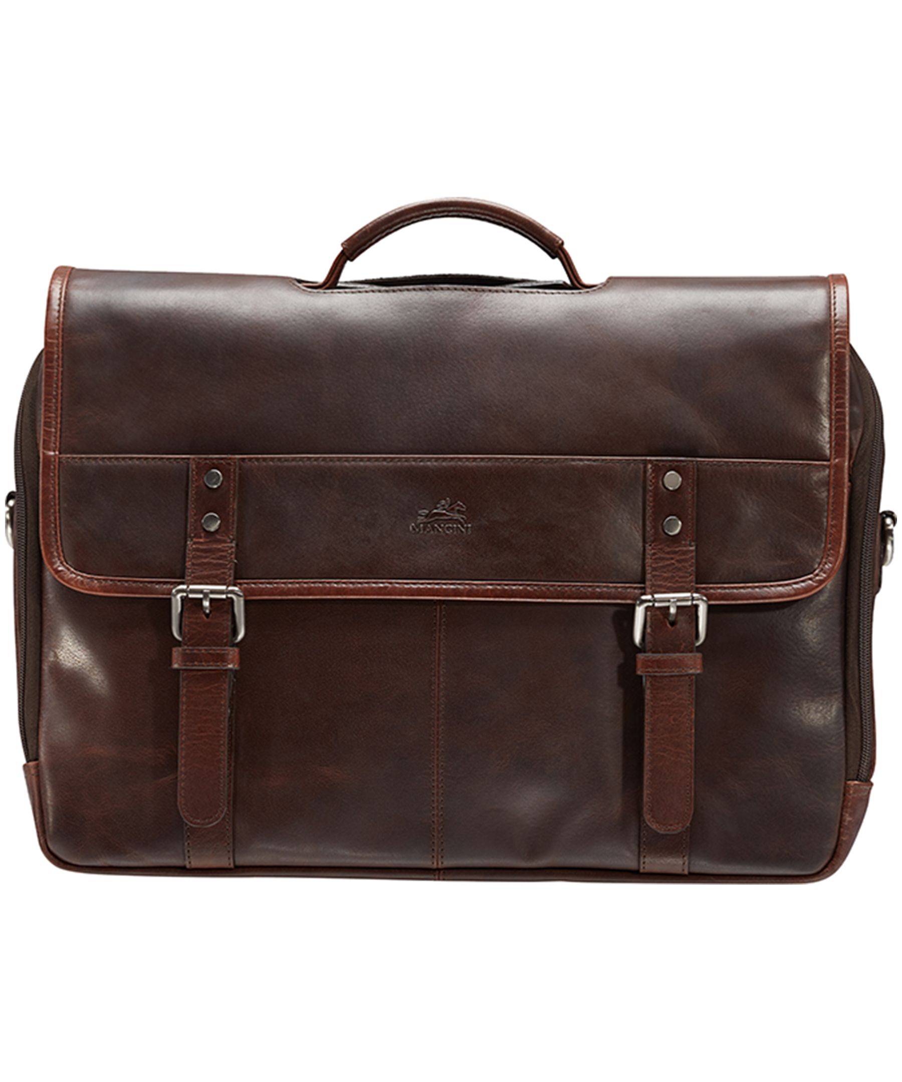 Mancini Leather Goods Men's Buffalo Business Briefcase
