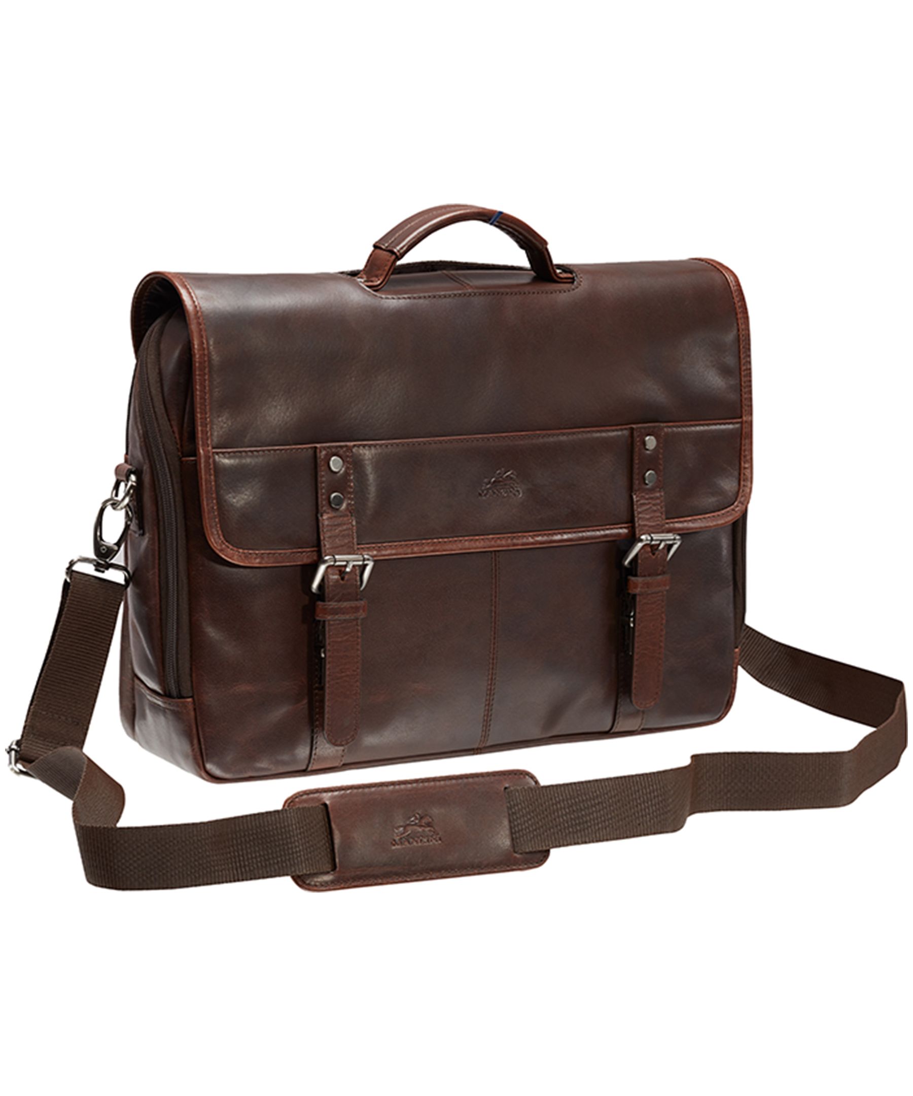 Mancini Leather Goods Men's Buffalo Business Briefcase