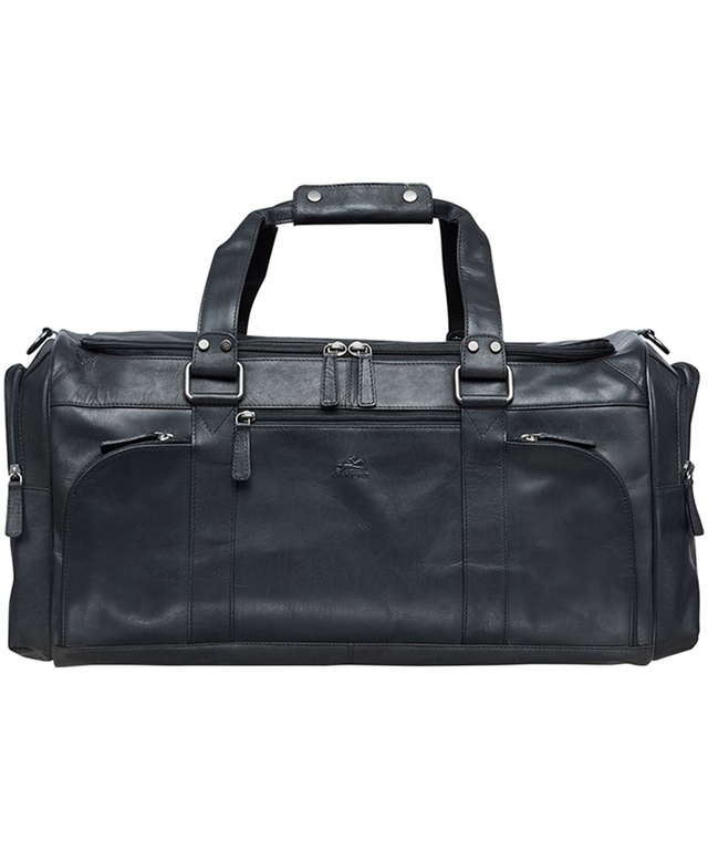 Mancini Leather Goods Unisex Buffalo Carry On Duffle Bag Front_Flat