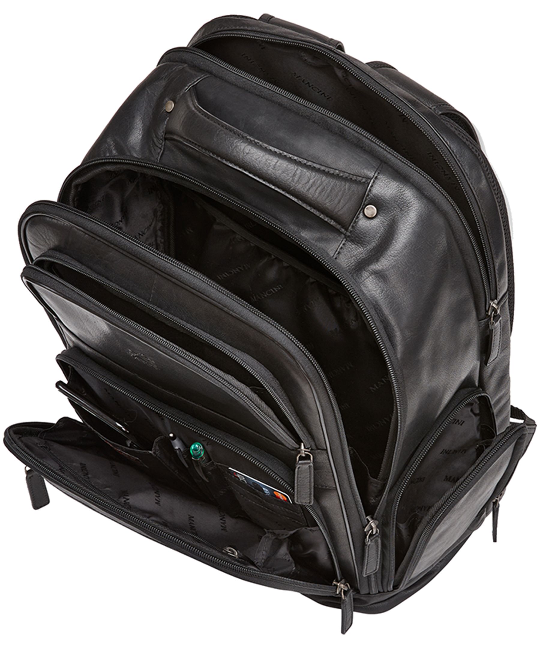 Mancini Leather Goods Unisex Buffalo Carry On Duffle Bag with Laptop Compartment