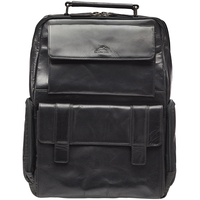 Mancini Leather Goods Unisex Buffalo Backpack with Laptop Compartment Brown