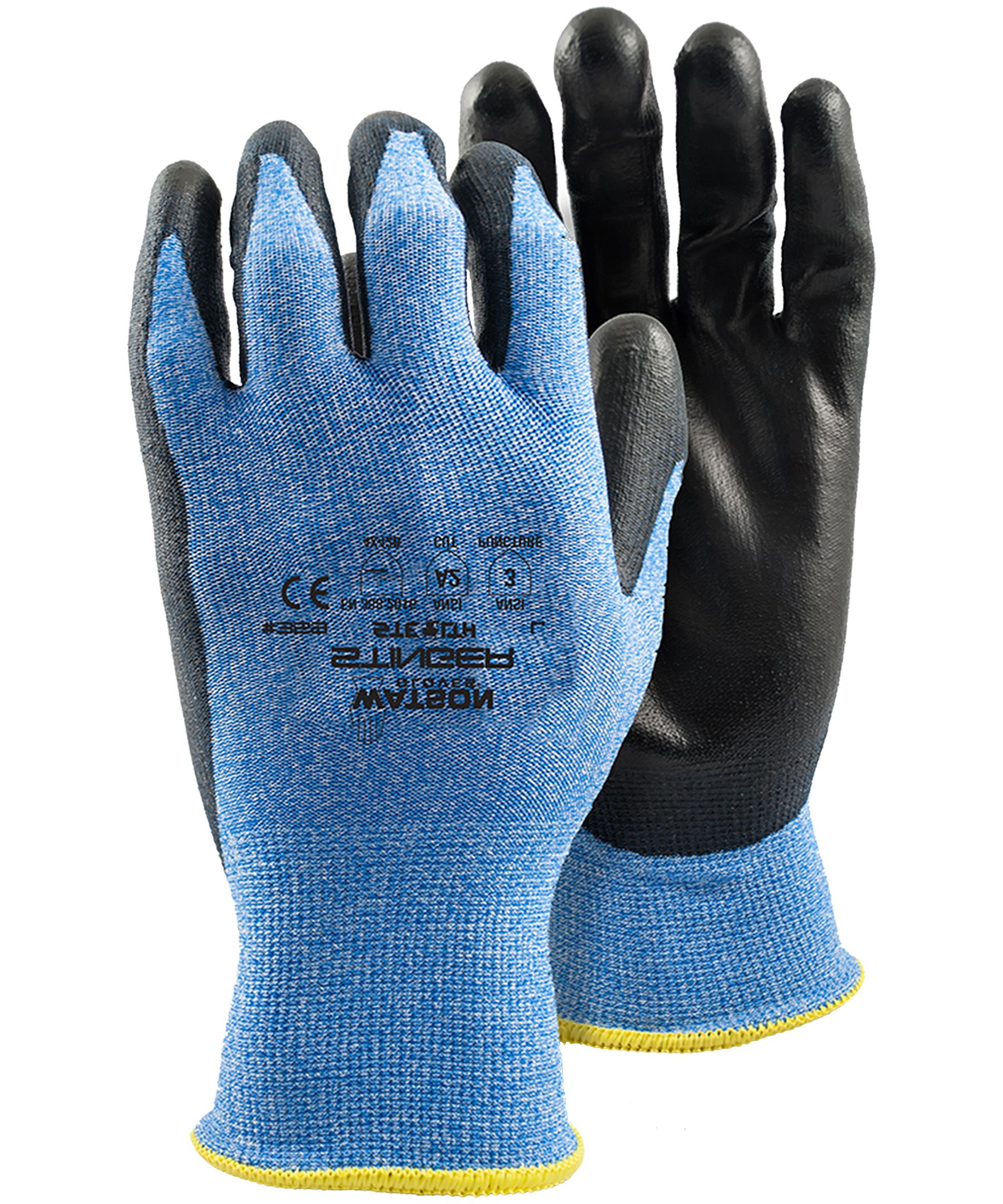 Watson Gloves Men's Stealth Stinger Cut Resistant Work Gloves - Blue
