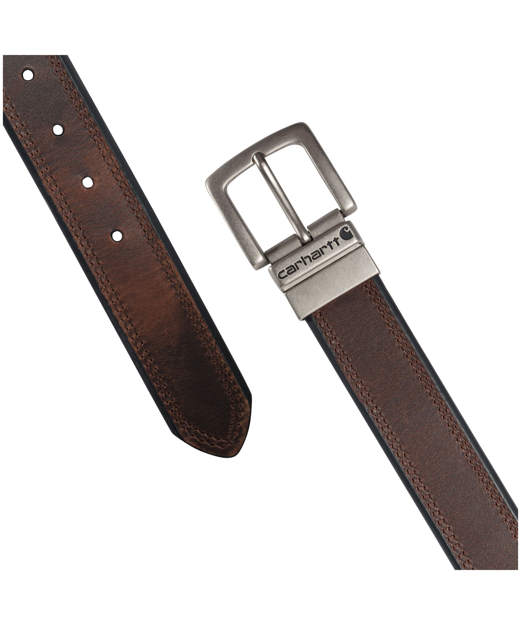Carhartt Men's Oil Finish Leather Reversible Belt