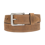 Carhartt Men's Leather Work Belt with Antique Nickel Buckle - Brown Front_Flat
