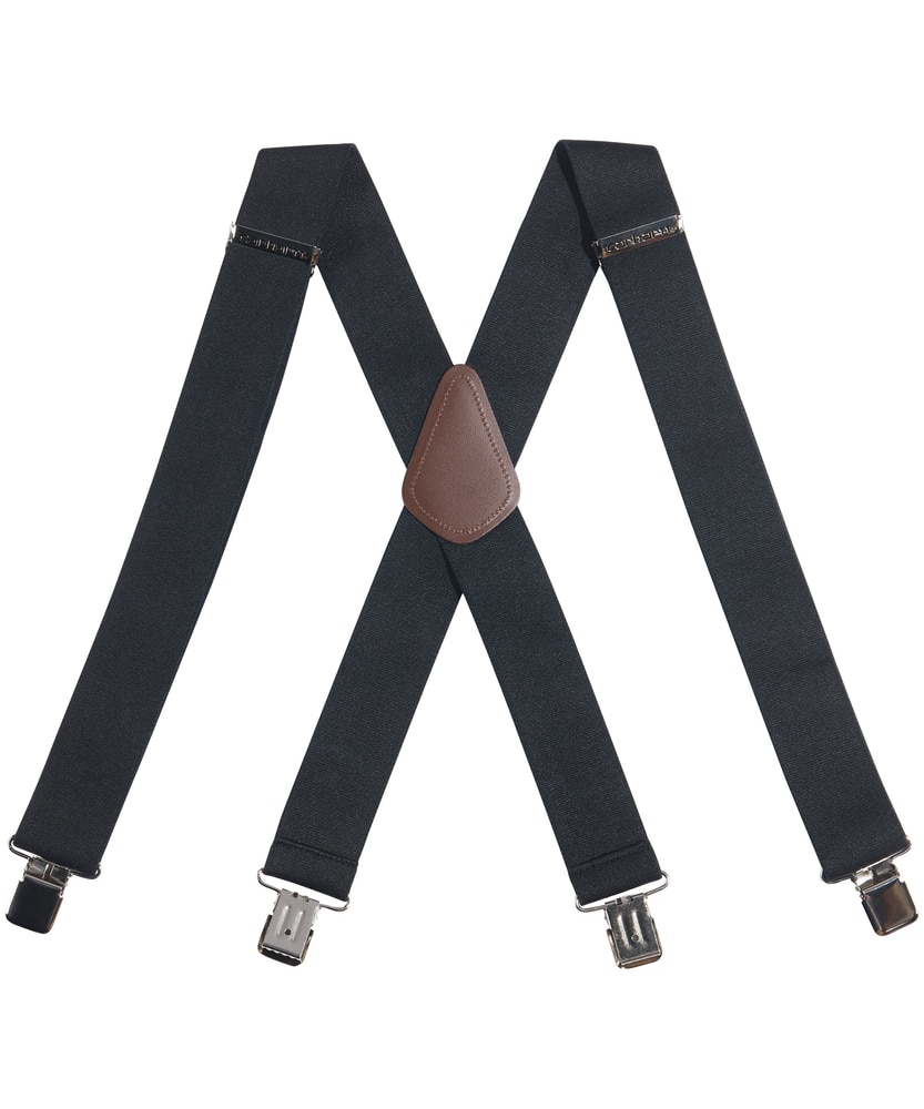 Mens Suspenders X Back Design Leather Suspenders Adjustable Brown
