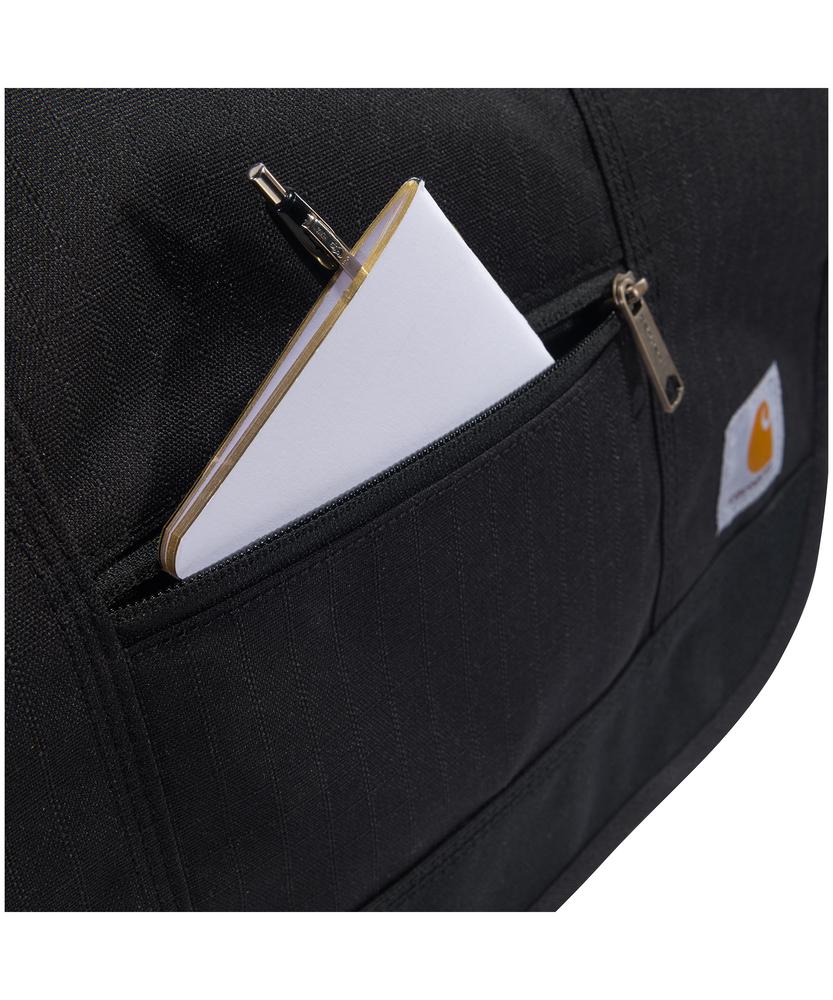 Carhartt Ripstop Messenger Bag, Durable Water-Resistant Messenger Work Bag,  Black