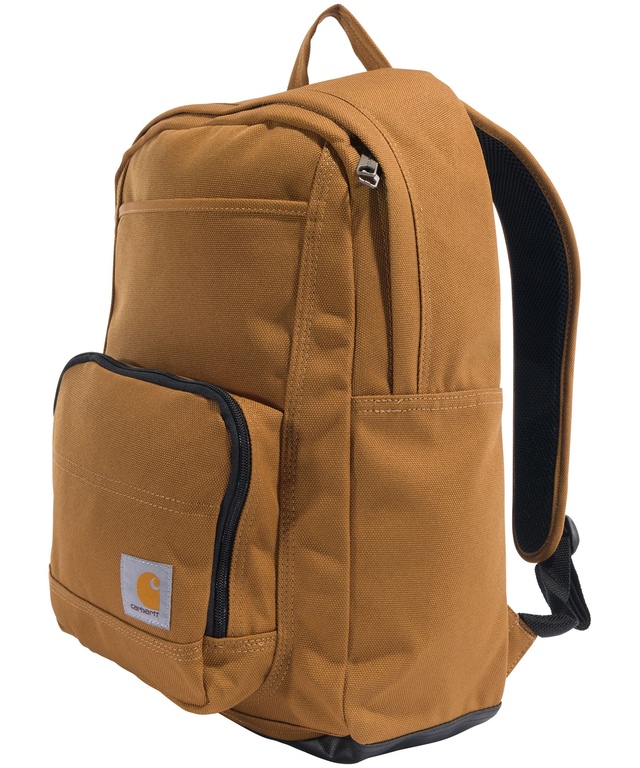 Carhartt Classic Rain Defender Water Repellent Work Backpack with Padded Laptop Compartment - Carhartt Brown Front_Angled_Left