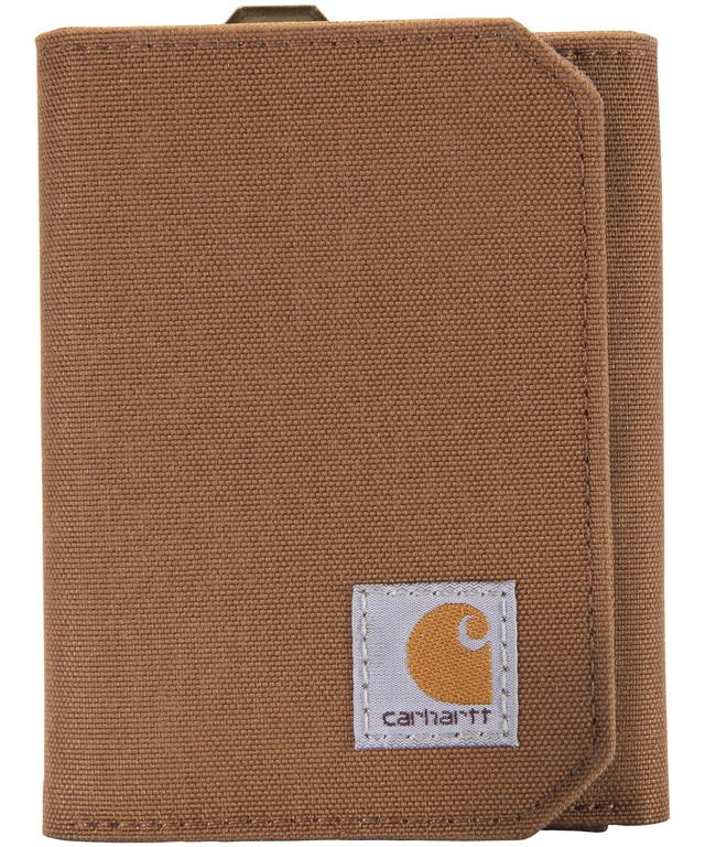 Portefeuille à trois volets en coutil de nylon pour hommes, Carhartt Front_Flat