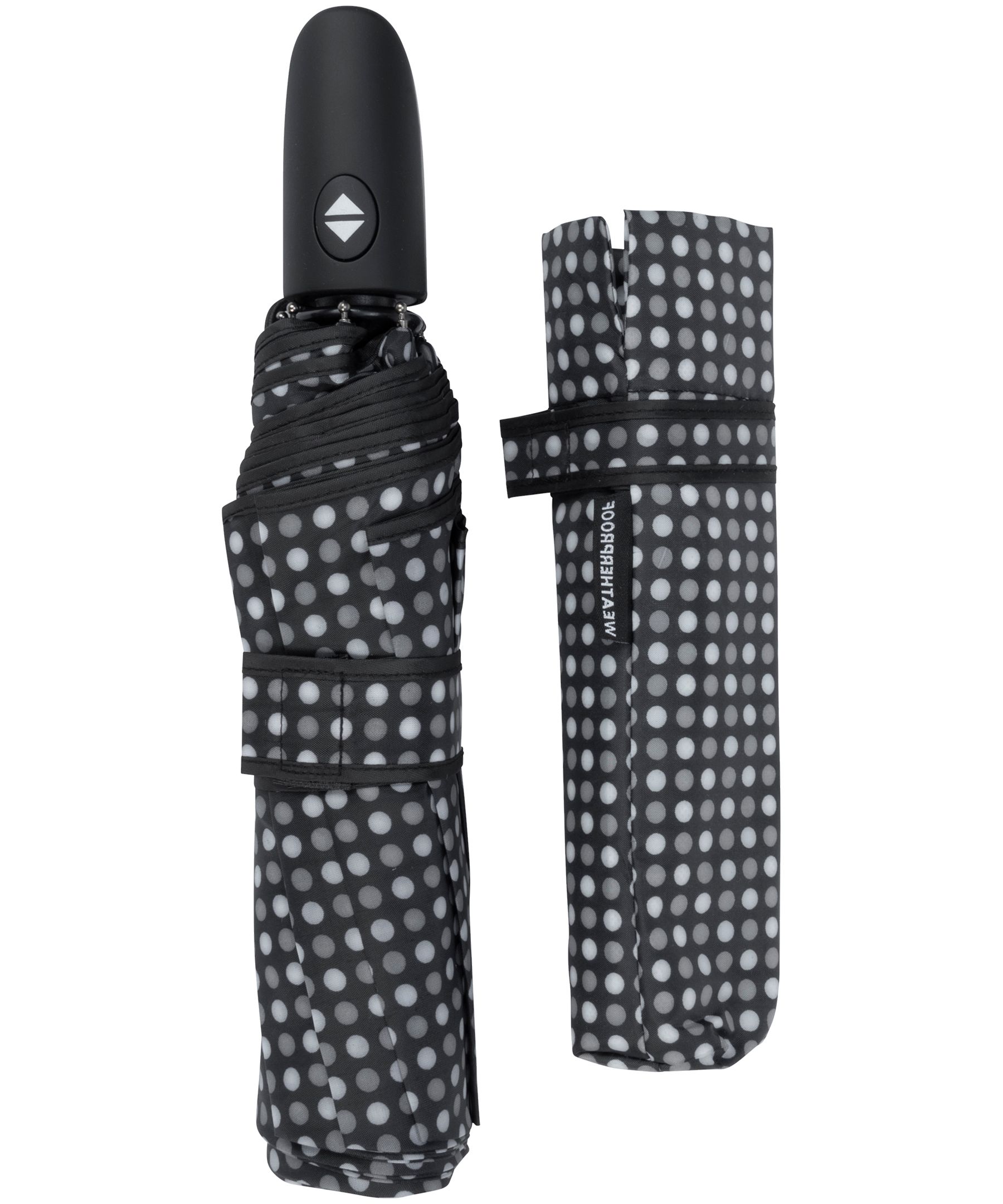 Parapluie à ouverture et fermeture automatique, pois bleus, WEATHERPROOF