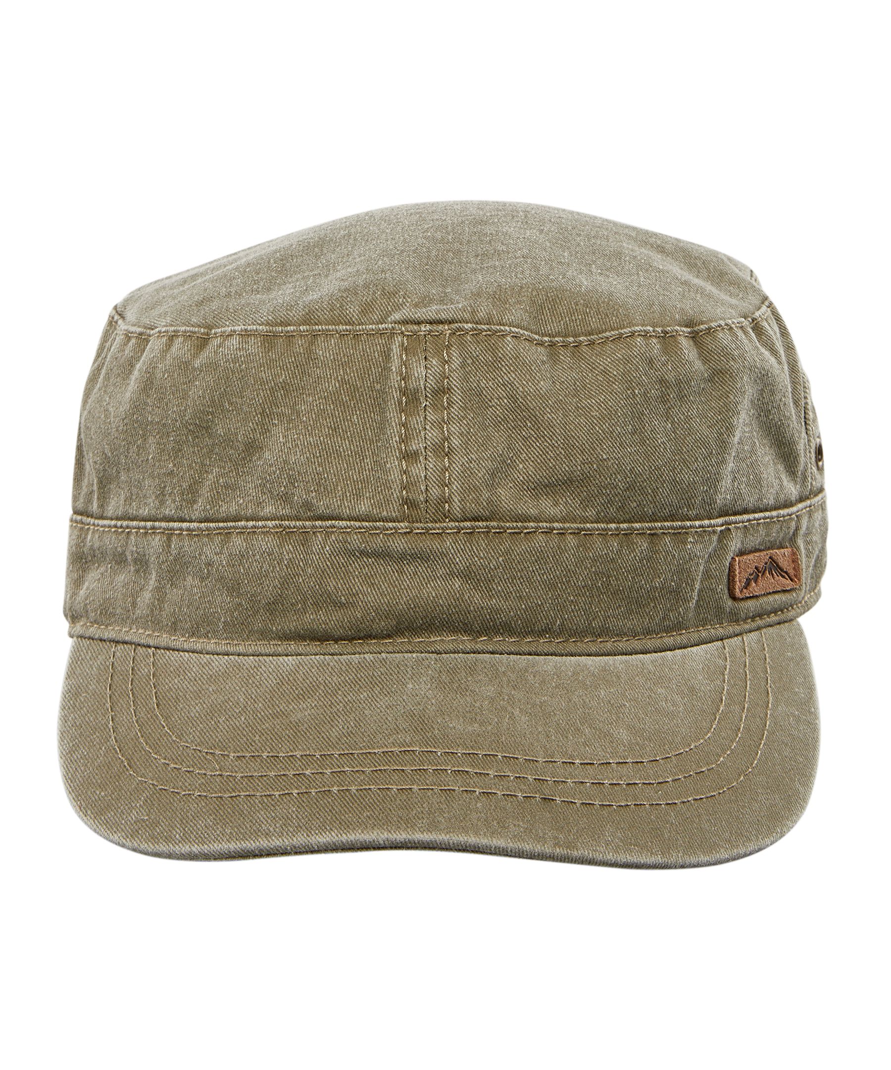Casquette militaire en sergé teint aux pigments pour hommes