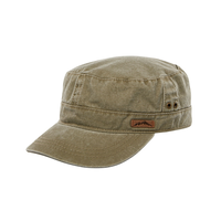 Casquette militaire en sergé teint aux pigments pour hommes Front_Three_Fourths_Angled_Left