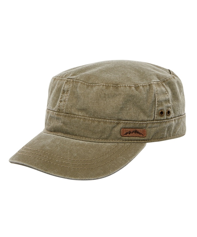 Casquette militaire en sergé teint aux pigments pour hommes