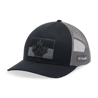 Casquette de camionneur Columbia en filet à boutons pression arrière pour hommes Front_Angled_Left