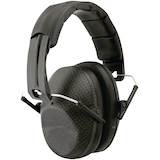 Low Profile Carbon Fibre Collapsible Earmuffs Front_Three_Fourths_Angled_Right