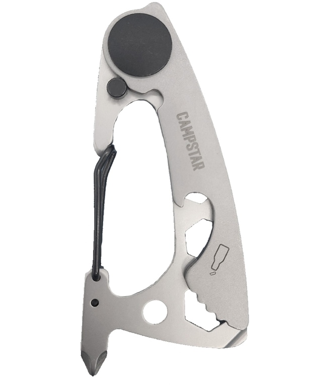 Outil multifonctions en acier inoxydable 5 en 1, Campstar Front_Flat