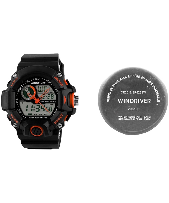 WindRiver Analogue Digital Water Resistant Watch Front_Flat