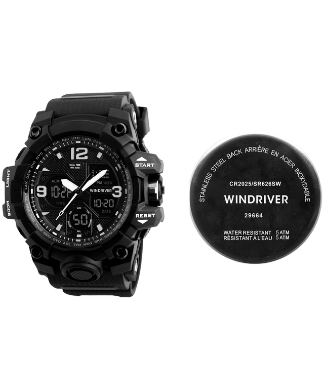 WindRiver Analogue Digital Water Resistant Watch Front_Flat