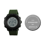 WindRiver Digital Water Resistant Watch with Carbon Strap Front_Flat